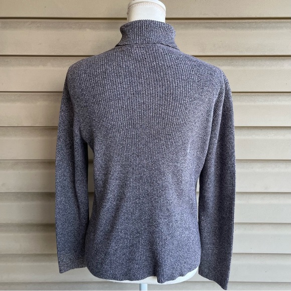 •Liz & Co.• Marled Gray Turtleneck Sweater - Size XL - Picture 5 of 7